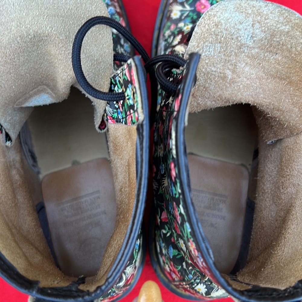 🏴󠁧󠁢󠁥󠁮󠁧󠁿 Dr. Martens Vintage MIE Y2K Floral 🌺 Combat Boots UK 6 - Picture 16 of 17